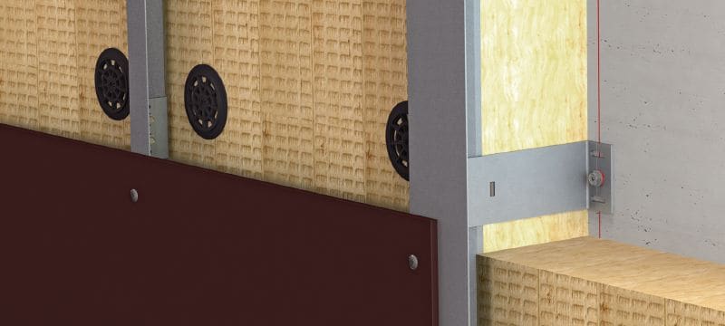 FOX V M konzola Univerzálna stenová konzola pre montáž nosných konštrukcií fasády s ochranou pred dažďom Použitie 1