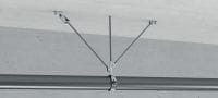 Seizmický tyčový záves MT-S-CH Galvanicky pozinkovaná predmontovaná spojka závitových tyčí s vyššou únosnosťou na montáž k základnému materiálu Použitie 2