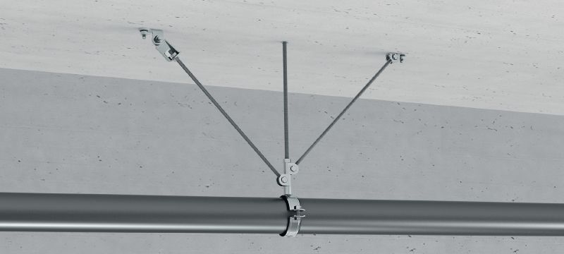 Seizmický tyčový záves MT-S-CH Galvanicky pozinkovaná predmontovaná spojka závitových tyčí s vyššou únosnosťou na montáž k základnému materiálu Použitie 1