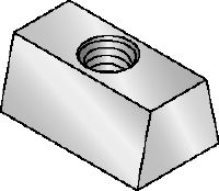 Pozinkovaná klinová matica Pozinkovaná klinová matica na upevnenie závitových tyčí ku kovovým podlahám