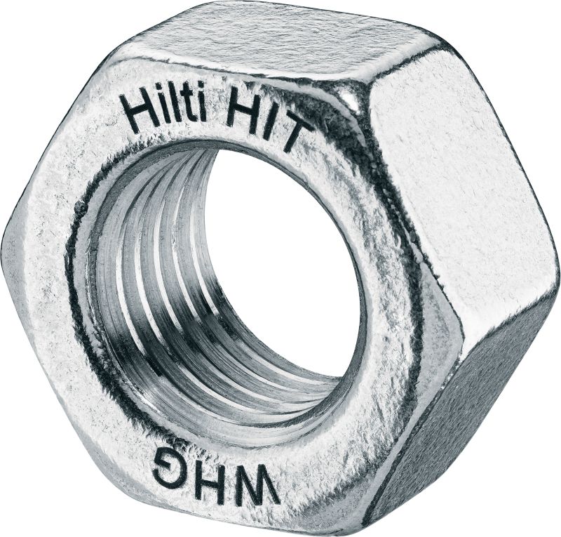 Šesťhranná matica WHG A4 Šesťhranná matica z nehrdzavejúcej ocele (A4) s označením WHG