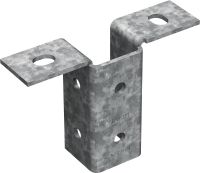 MT-B-T OC kotevná platňa pre ľahké zaťaženie Základná spojka na kotvenie ľahkých nosníkových konštrukcií do betónu alebo ocele, na vonkajšie použitie s nízkym znečistením